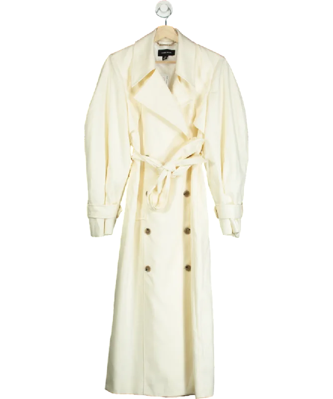 Karen Millen Cream Tailored Relaxed Belted Trench Coat UK 6 Turtleneck Jacket Crew Neck Jacket V-Neck Jacket