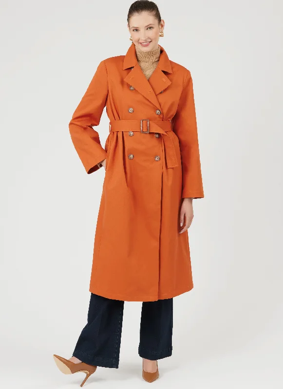 New Look Trench Coat N6788 Satin Silk Chiffon