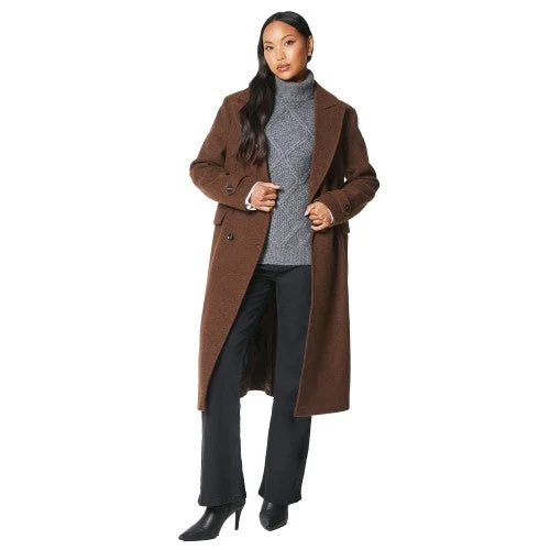 Principles Womens/Ladies Faux Wool Double-Breasted Trench Coat Stole Shawl Scarf