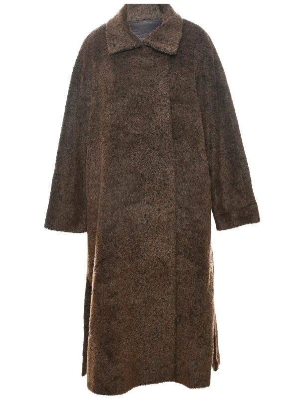 Single Breasted Wool Coat - L Turtleneck Wrap Cape