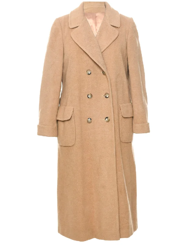 Single Breasted Wool Coat - M Boat Shawl Notched